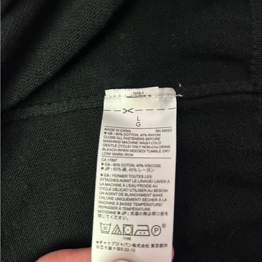 Banana Republic black button up cardigan - Picture 6 of 7